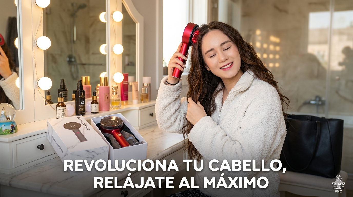 Cepillo Masajeador Cabello Terapia Luz