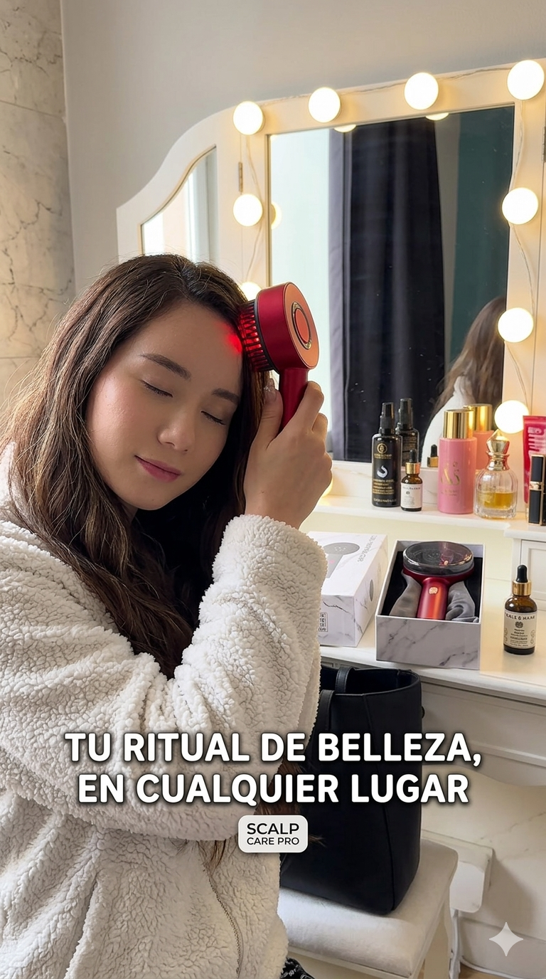 Cepillo Masajeador Cabello Terapia Luz