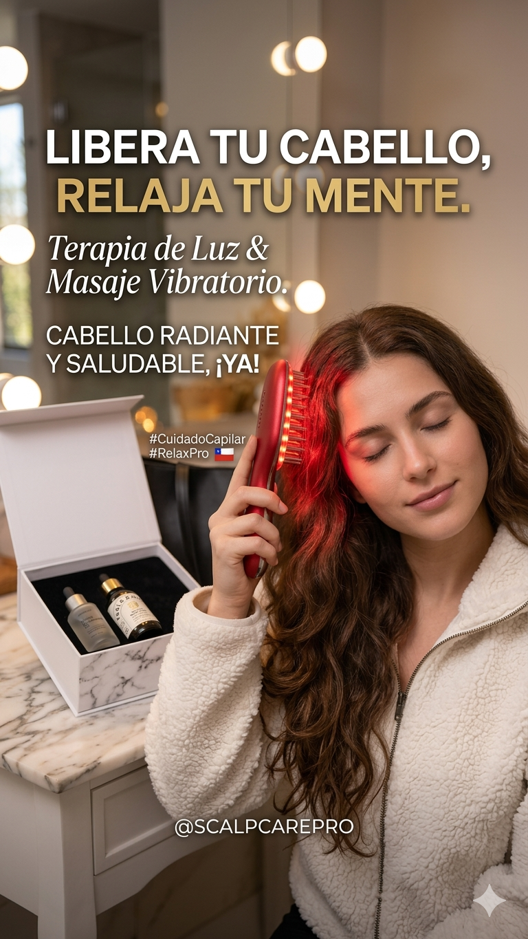 Cepillo Masajeador Cabello Terapia Luz