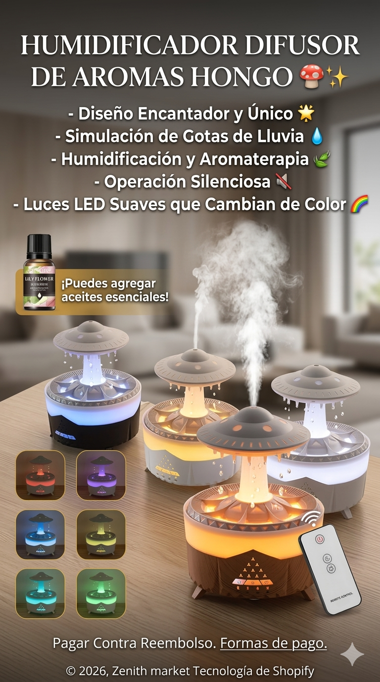 *HUMIDIFICADOR DIFUSOR DE AROMAS HONGO