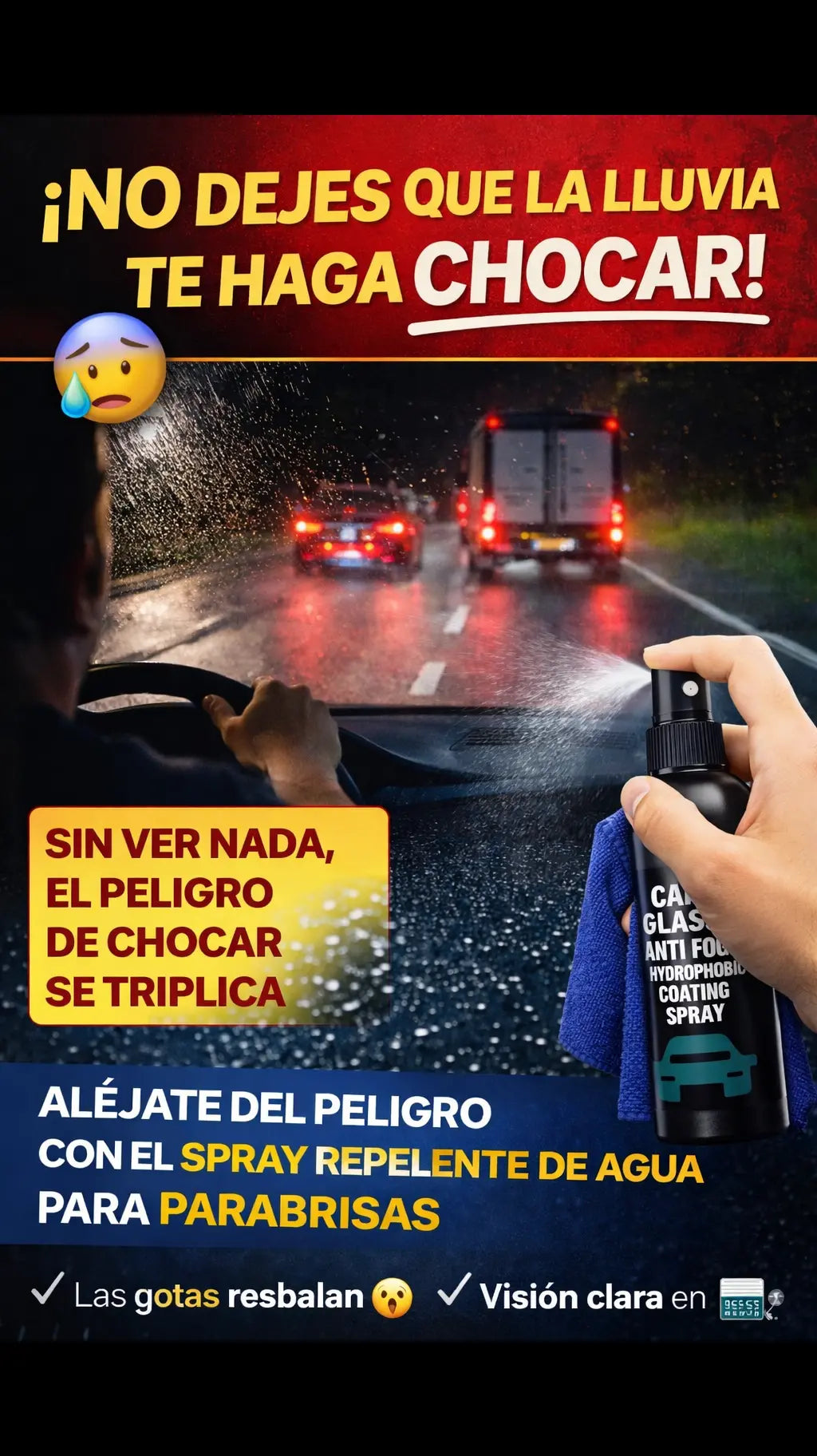 SPRAY REPELTE AGUA PARABRISA🧴💦