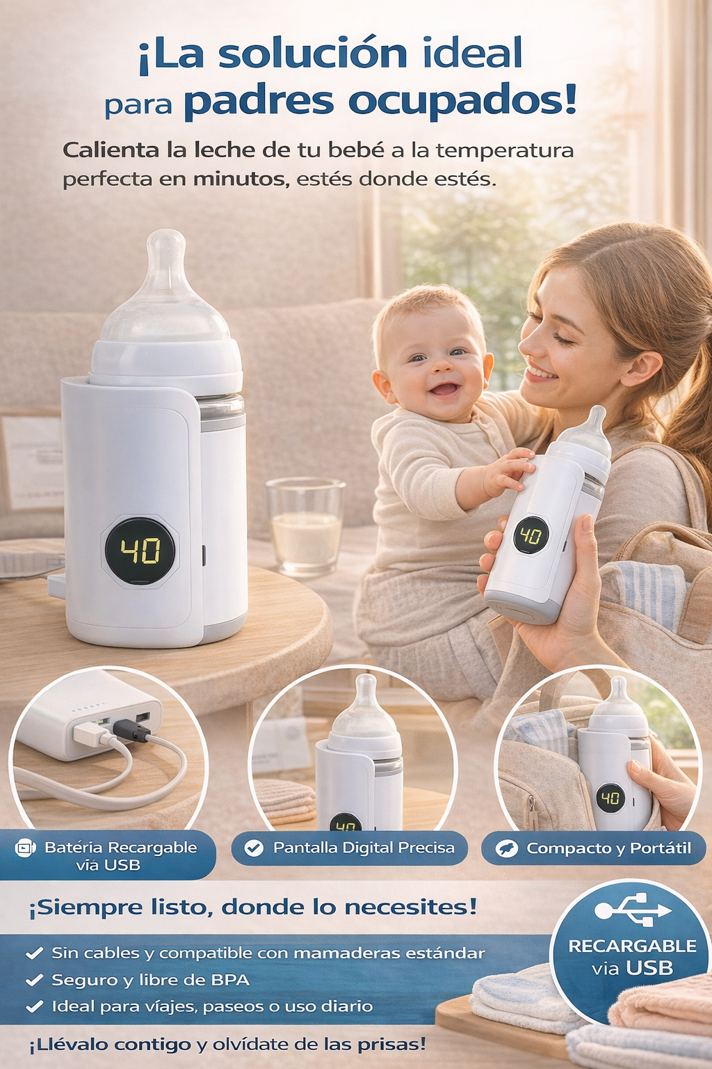 Calentador Portatil De Mamaderas