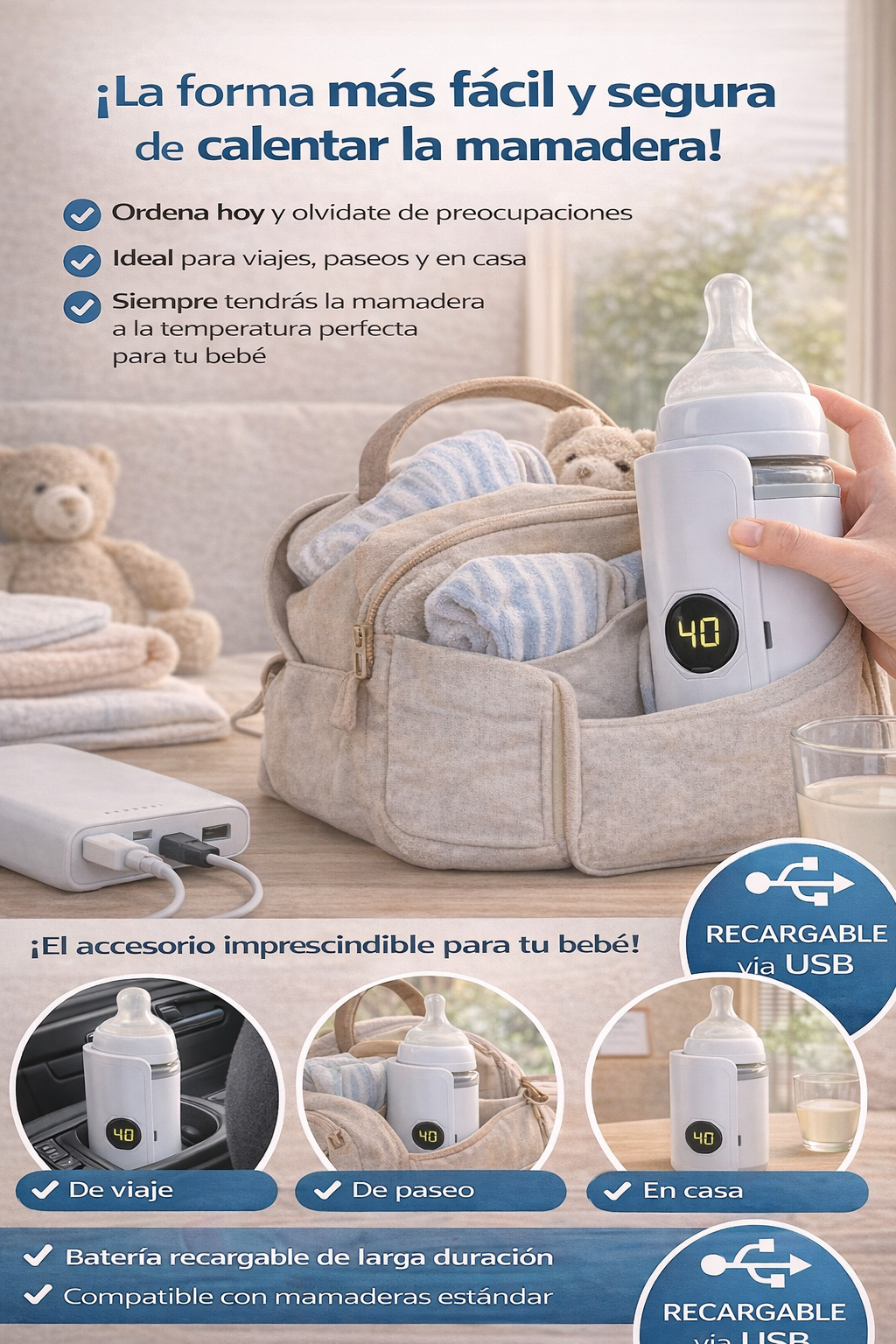 Calentador Portatil De Mamaderas