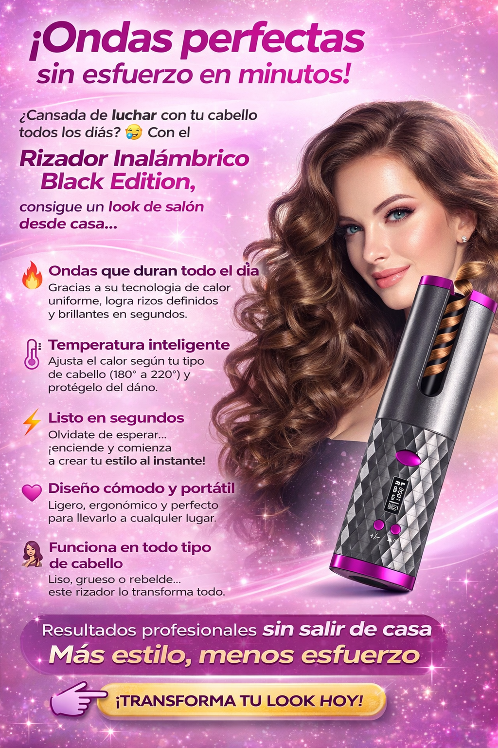 Rizador Inalámbrico Black Edition